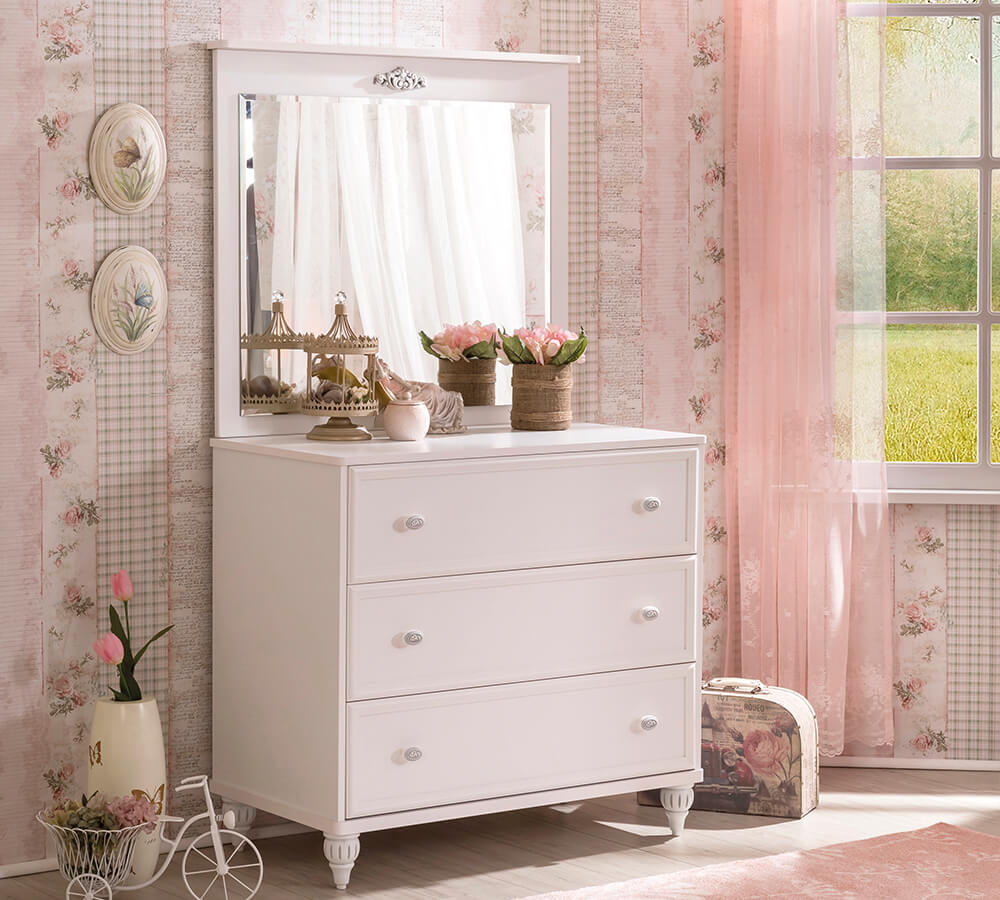 Romantica Dresser With Mirror – Cilek World Romantica Dresser With Mirror – Cilek World