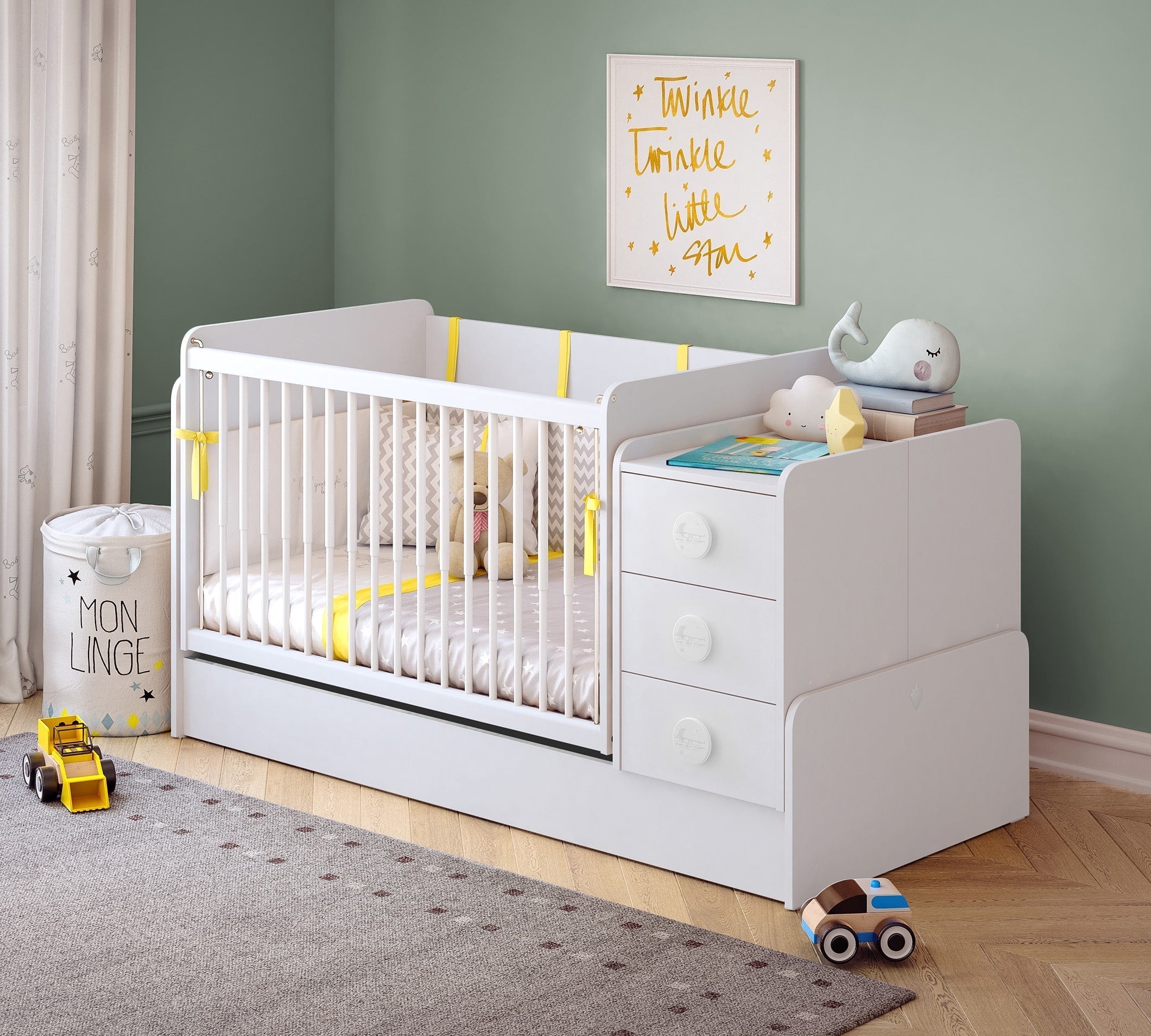 house on the hill baby Ballet柄　80cm Casa Mini Cot Bed Roof Accessory Pack ⏐ Tutti Bambini