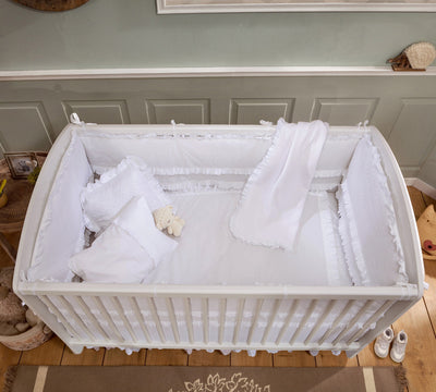 Weiß Babybett mit Schaukelfunktion (70x130 cm)