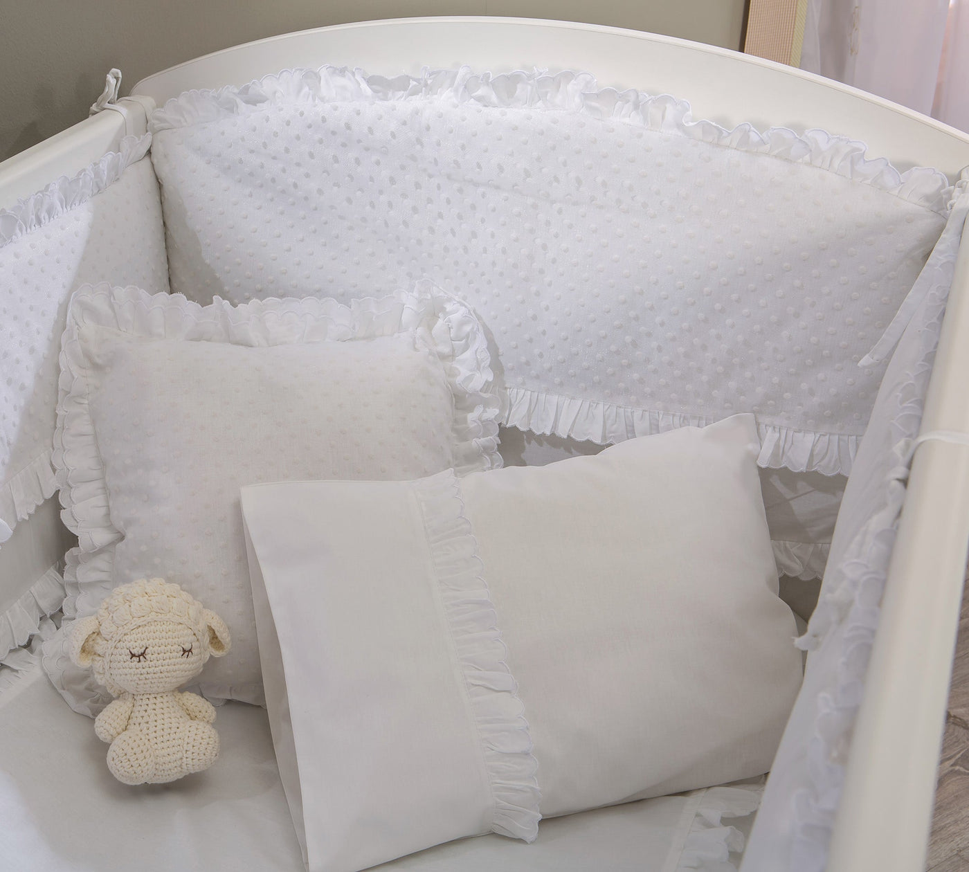 White Swinging Baby Bed (70x130 cm)