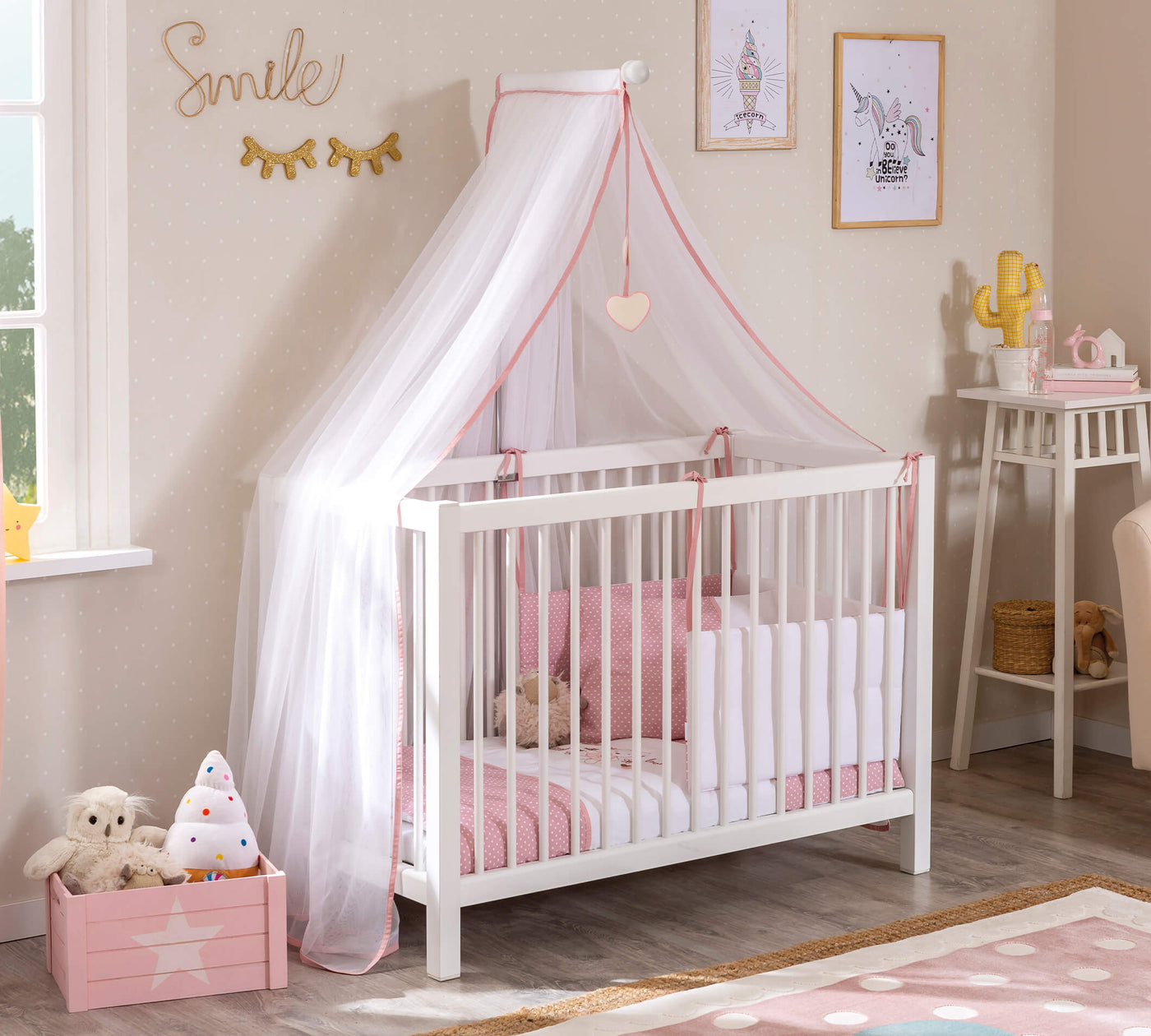 BABY BED WHITE КРОВАТЬ МИНИ (50x100 см) 