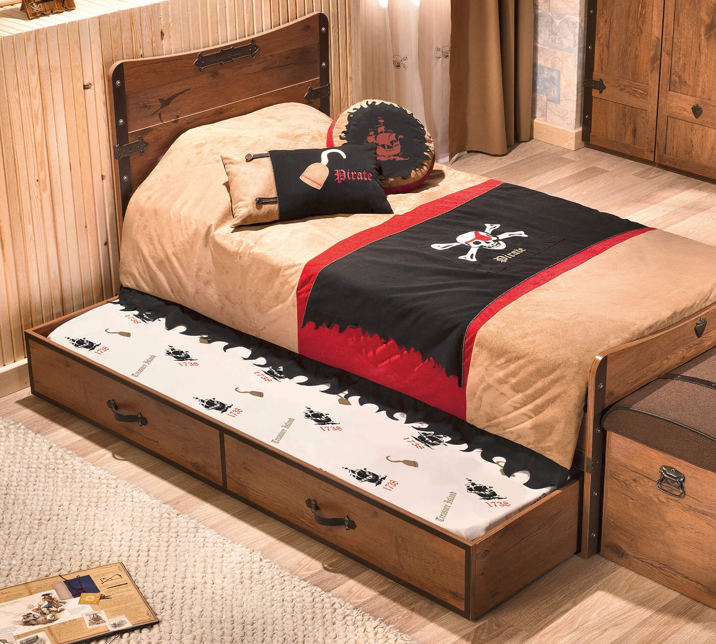 Pirate Pull-out Bed (90x190 cm)