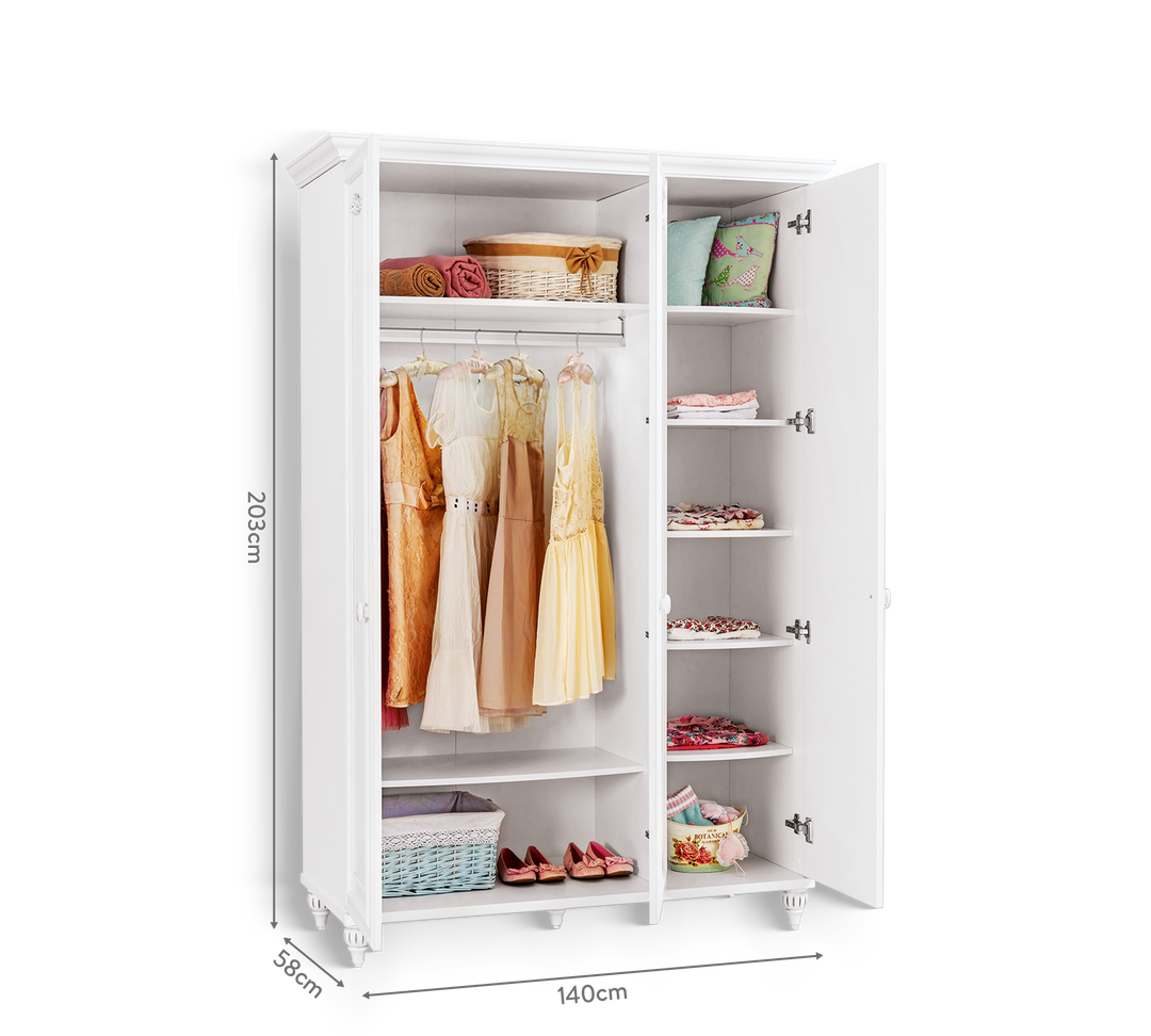 ☆love wardrobe ☆ LOVMOR 52 in White Modular Closet System Unit-Customizable Wall