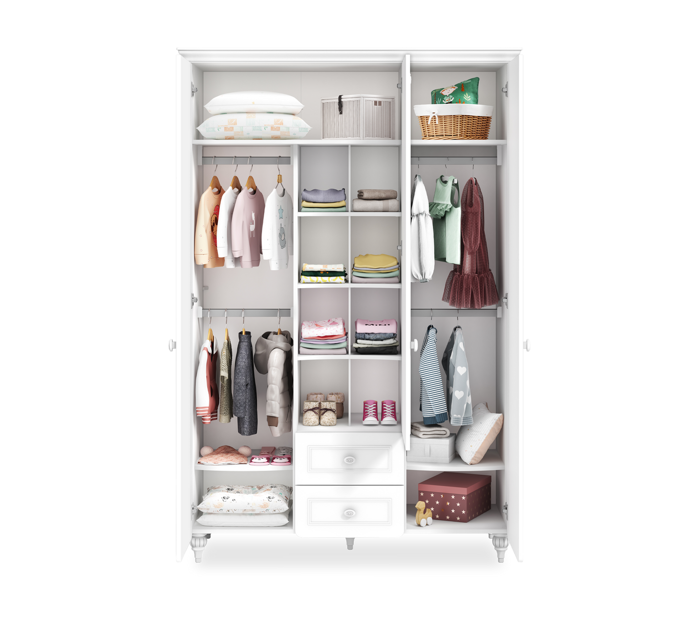 Baby Romantic 3 Doors Wardrobe