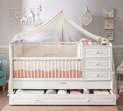 BABY ROMANTIC КРОВАТЬ-ТРАНСФОРМЕР С ЯЩИКОМ (80x180 см)