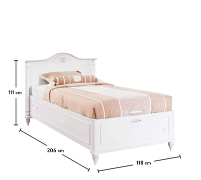ROMANTIC, سرير مع مخزن (100X200 سم)