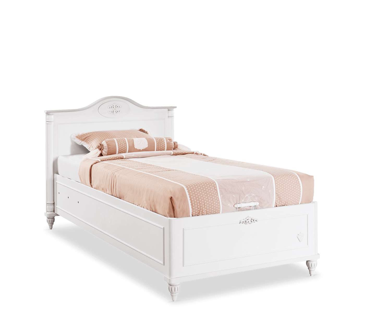 Romantic Bett mit Stauraum (100x200 cm)
