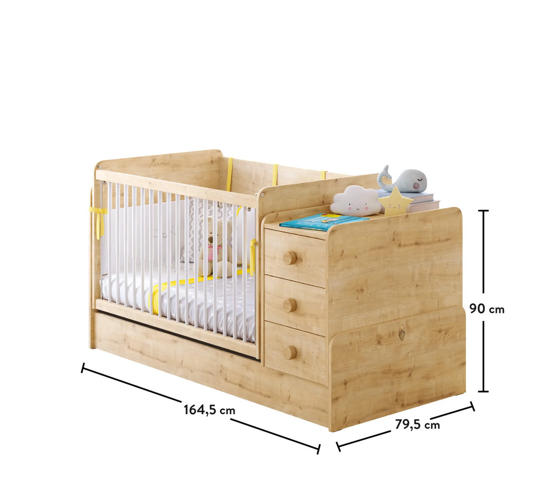 Mocha Swinging-Convertible Baby Bed (70x115-70x160 cm) – Cilek World
