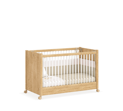 With Wheel Baby Bed Oak (60x120 cm)