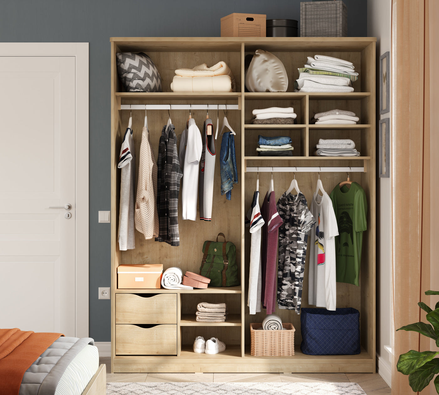 Mocha Sliding Wardrobe