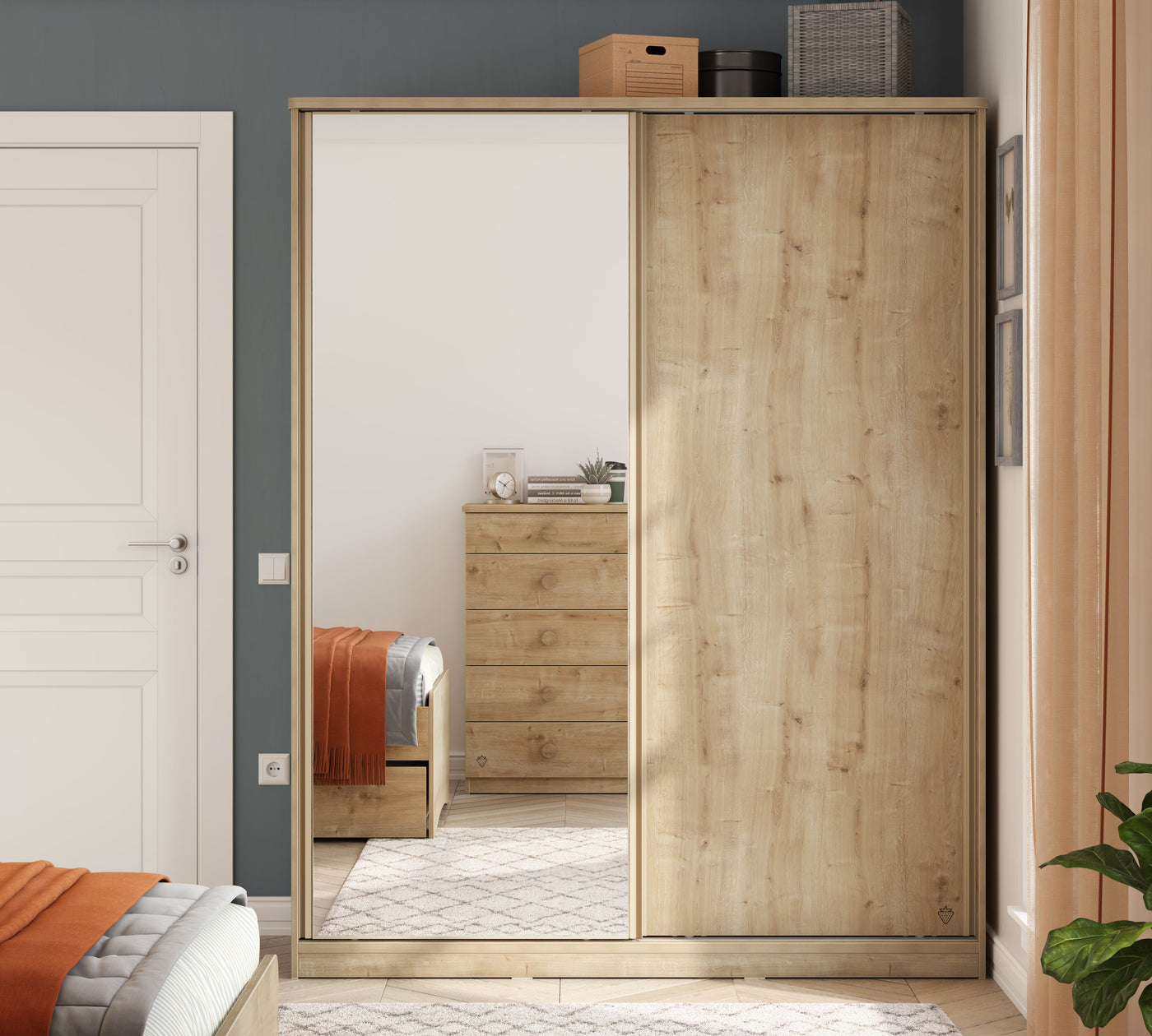 Mocha Sliding Wardrobe