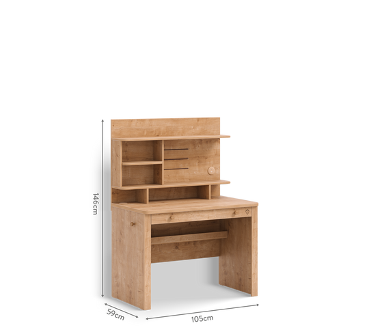 Mocha Small Study Desk (With Small Study Unit) – Cilek World