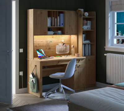 Mocha Geniş طاولة مكتب مع وحدة