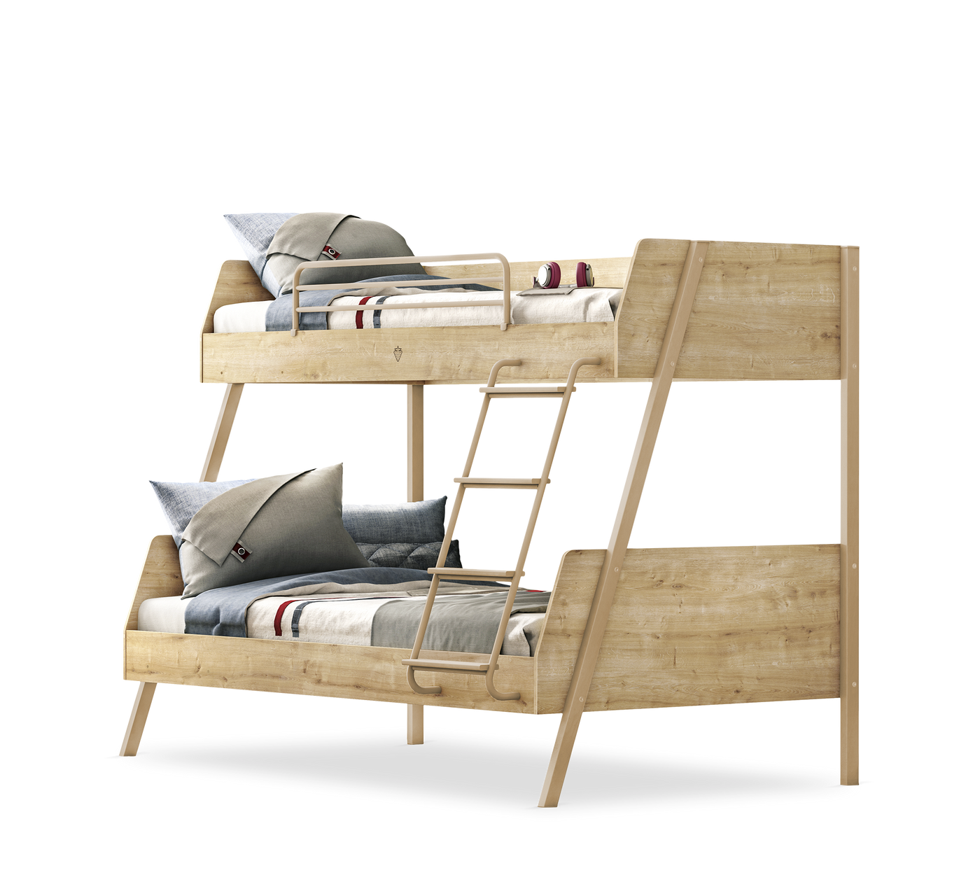 Large Bunk Bed Oak (90x200-120x200 cm)