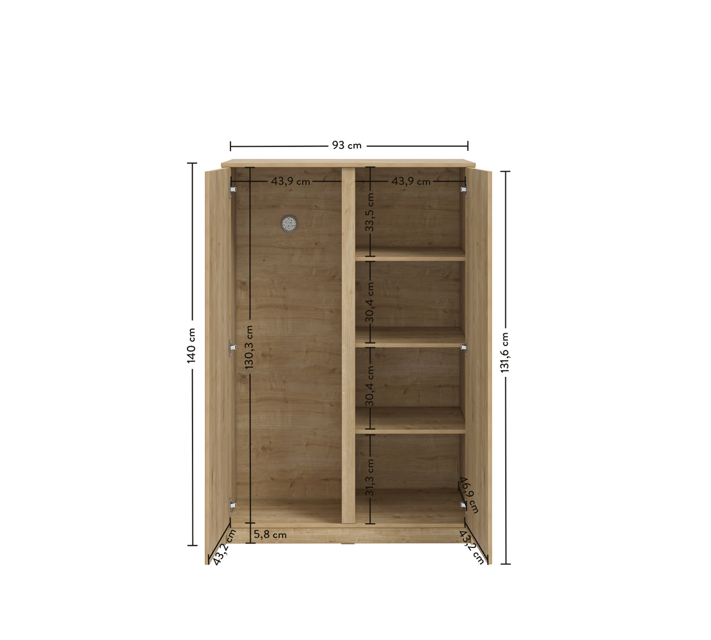 Studio Wardrobe Oak