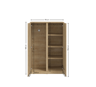 Studio Wardrobe Oak