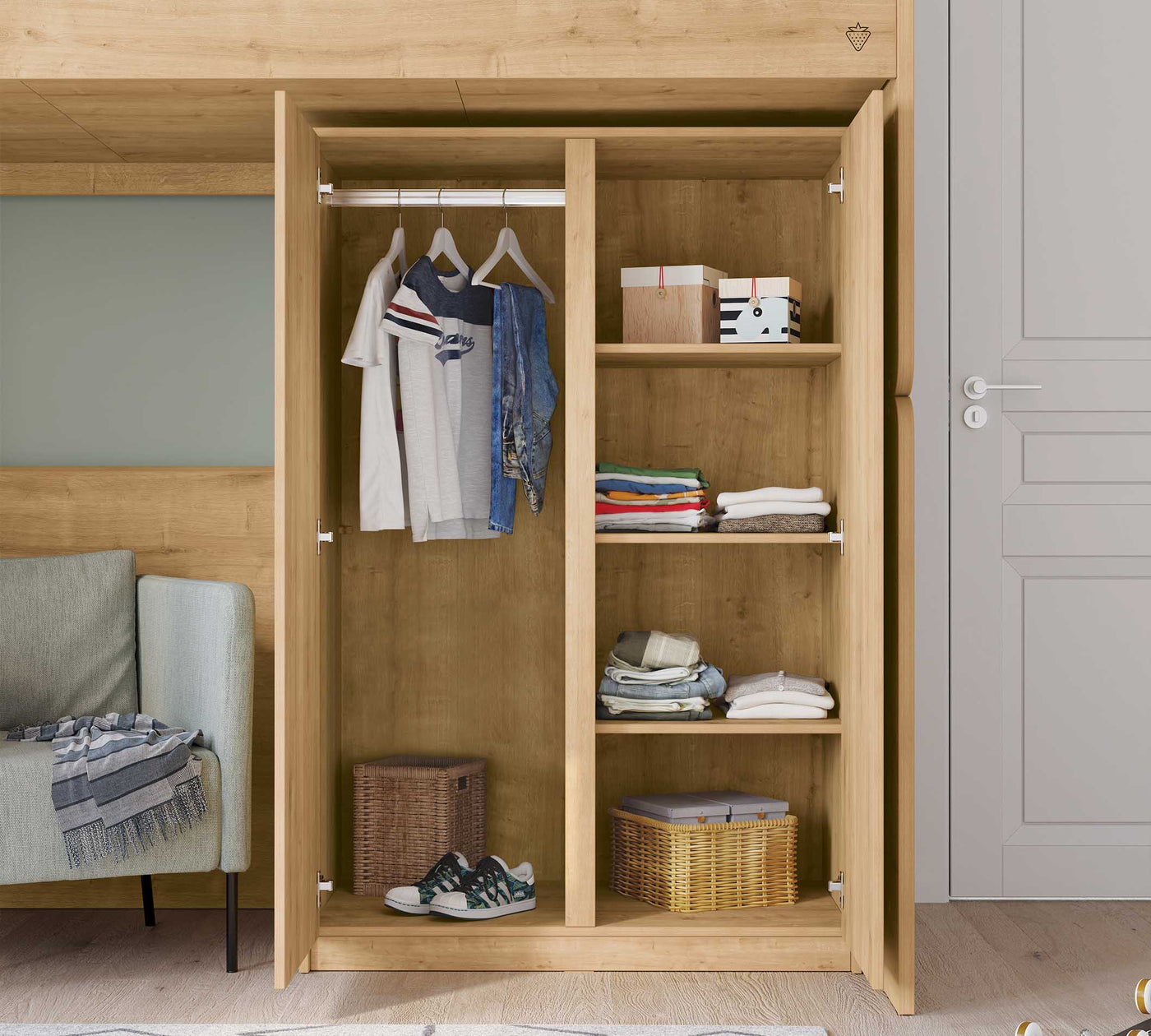 Studio Wardrobe Oak