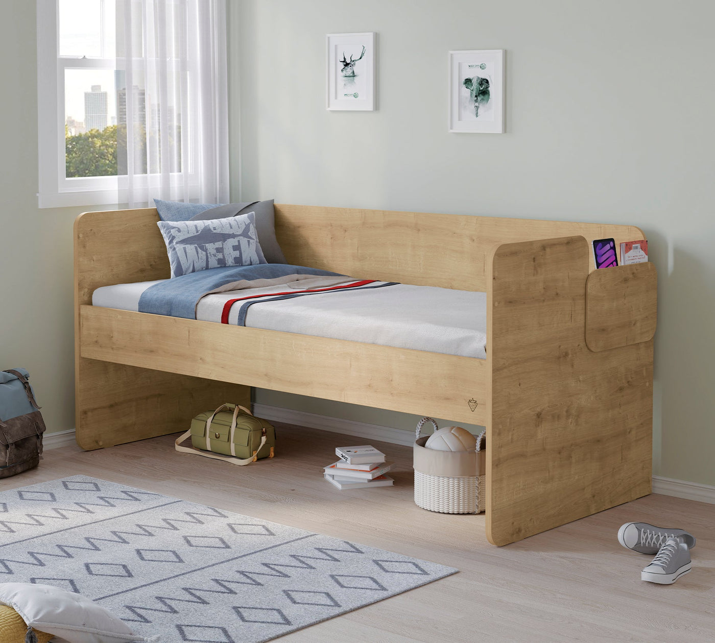 Mocha Studio Upper Bed Oak (90x200 cm)