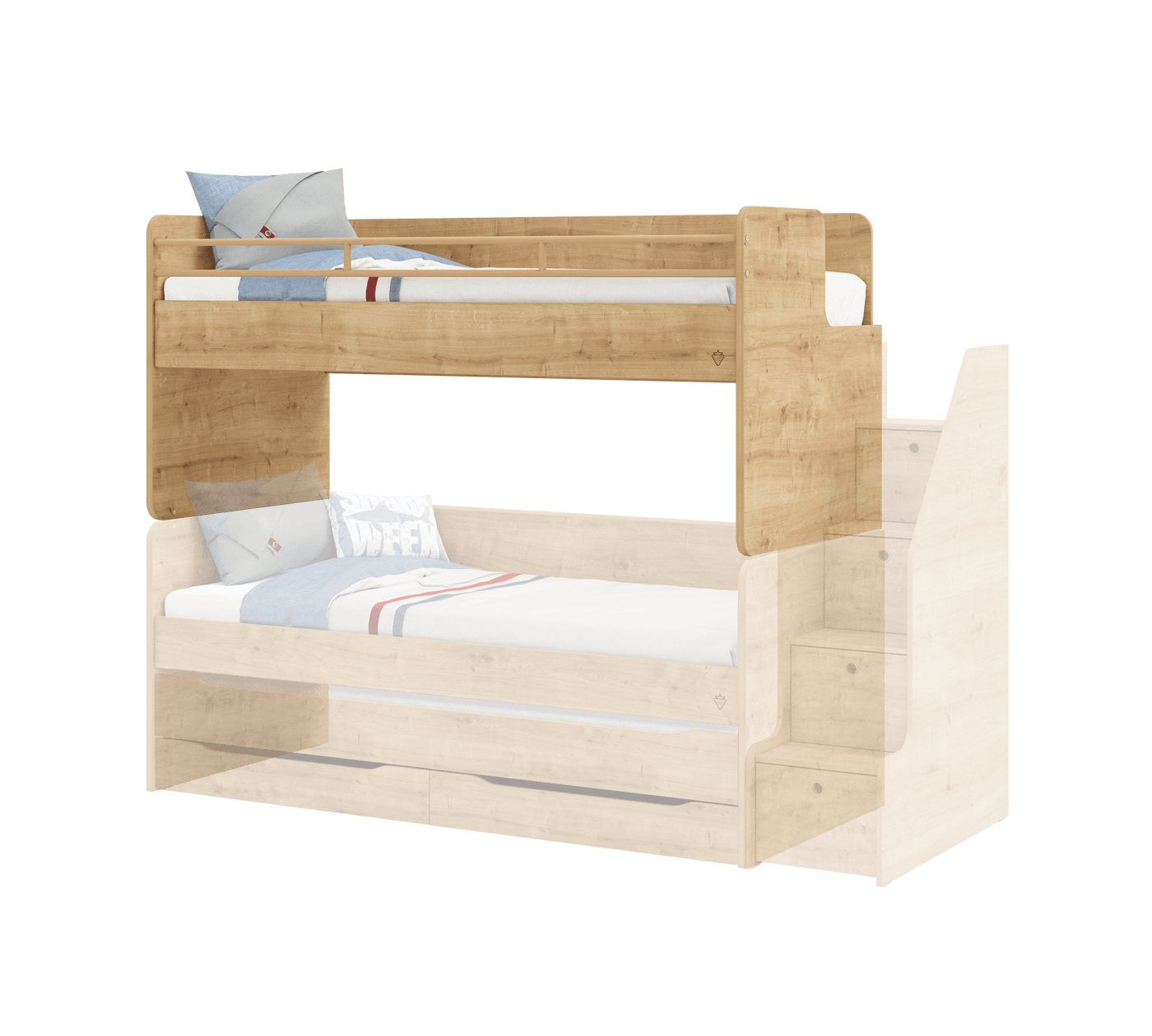 Mocha Studio Upper Bed Oak (90x200 cm)