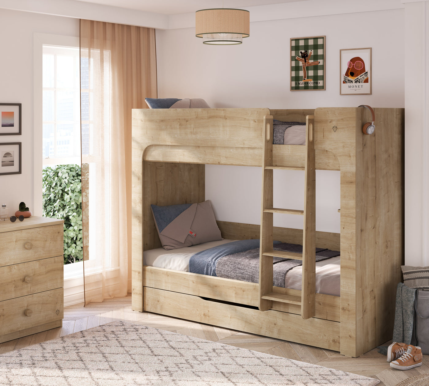 Mocha Dar Bunk Bed (Lower Drawerli)