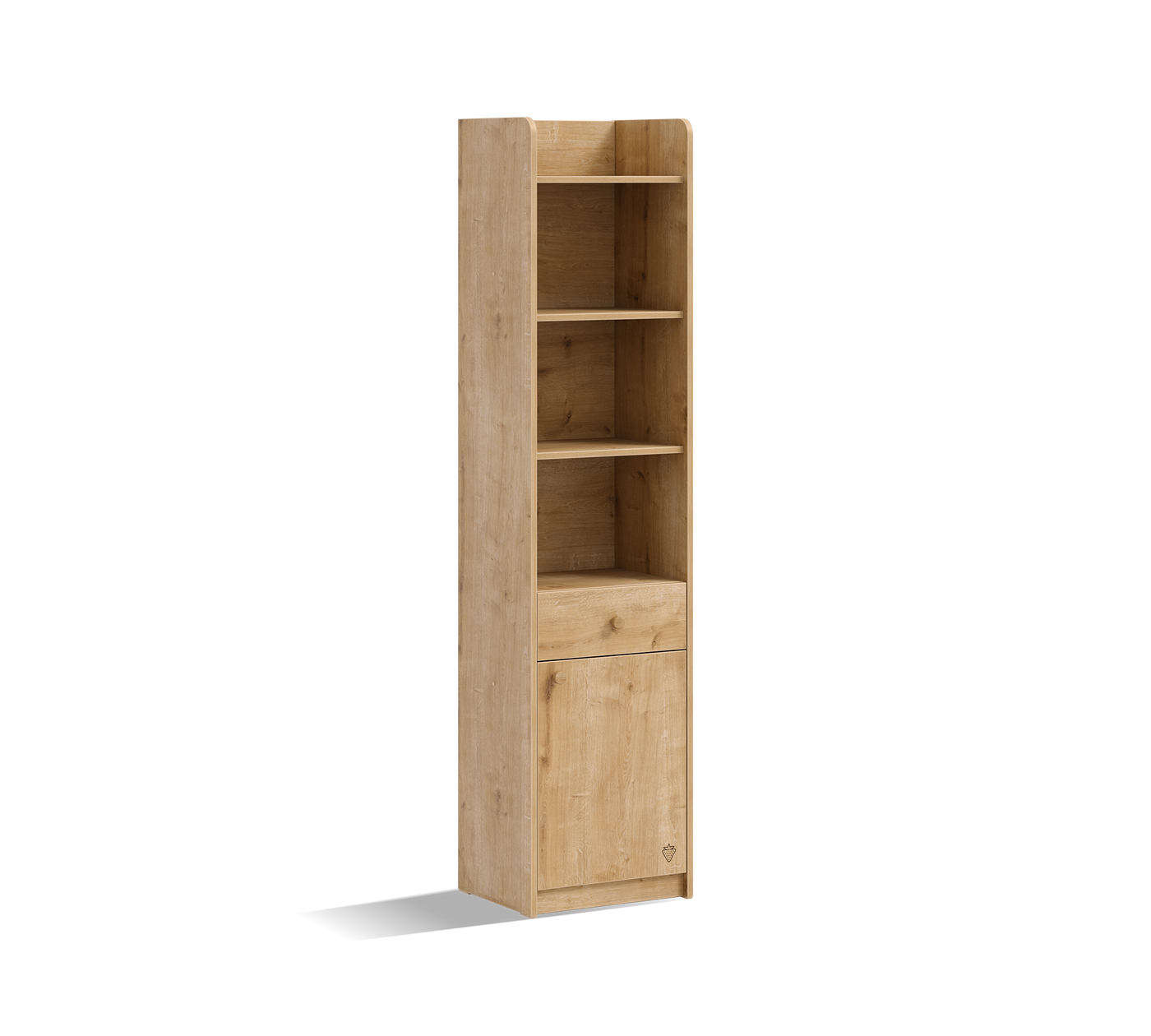 Mocha Bookcase With Drawer
