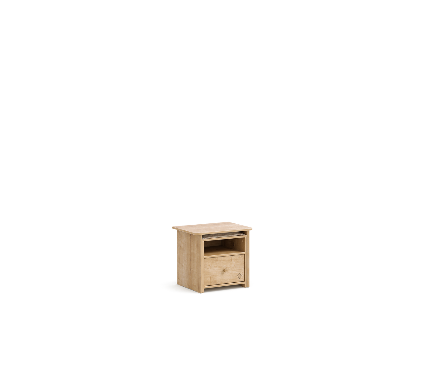 Mocha Nightstand With Table