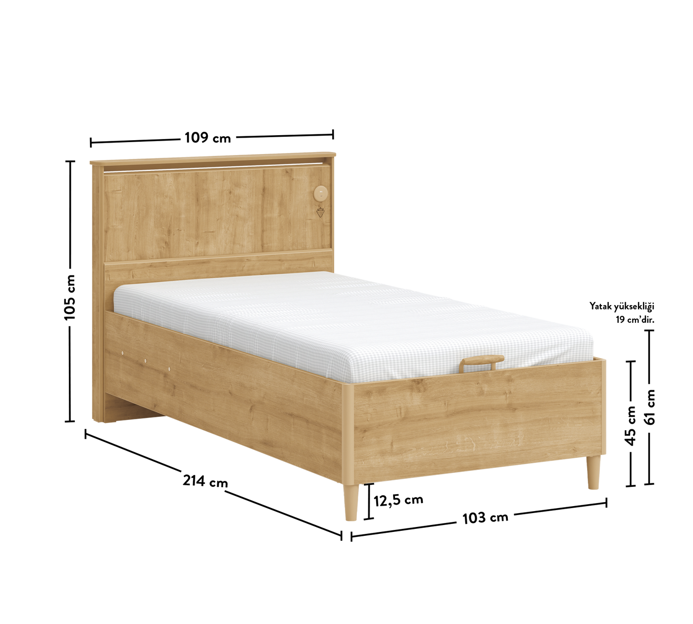 Mocha Bed With Base