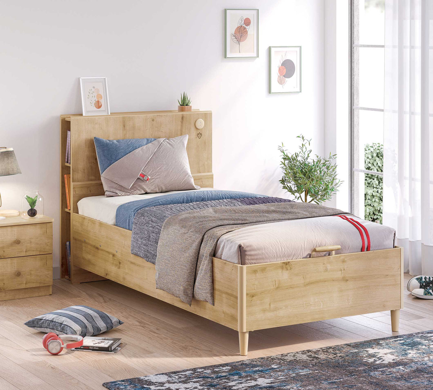 Mocha Bed With Base