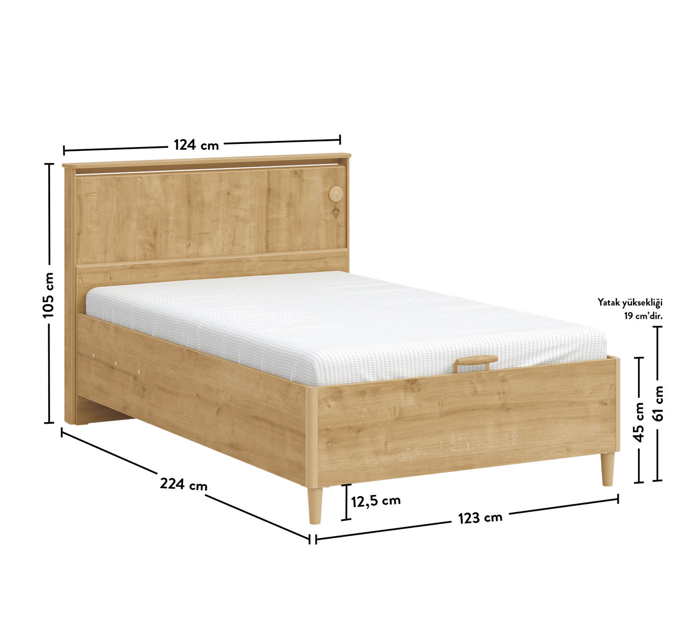 Mocha Bed With Base