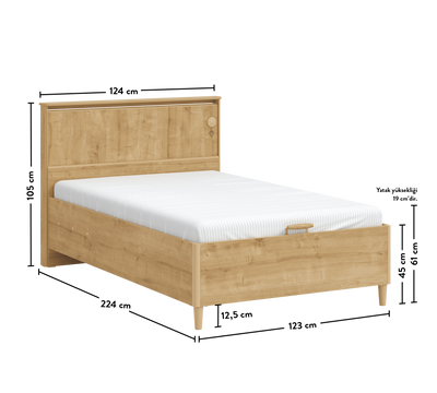 Mocha Bed With Base