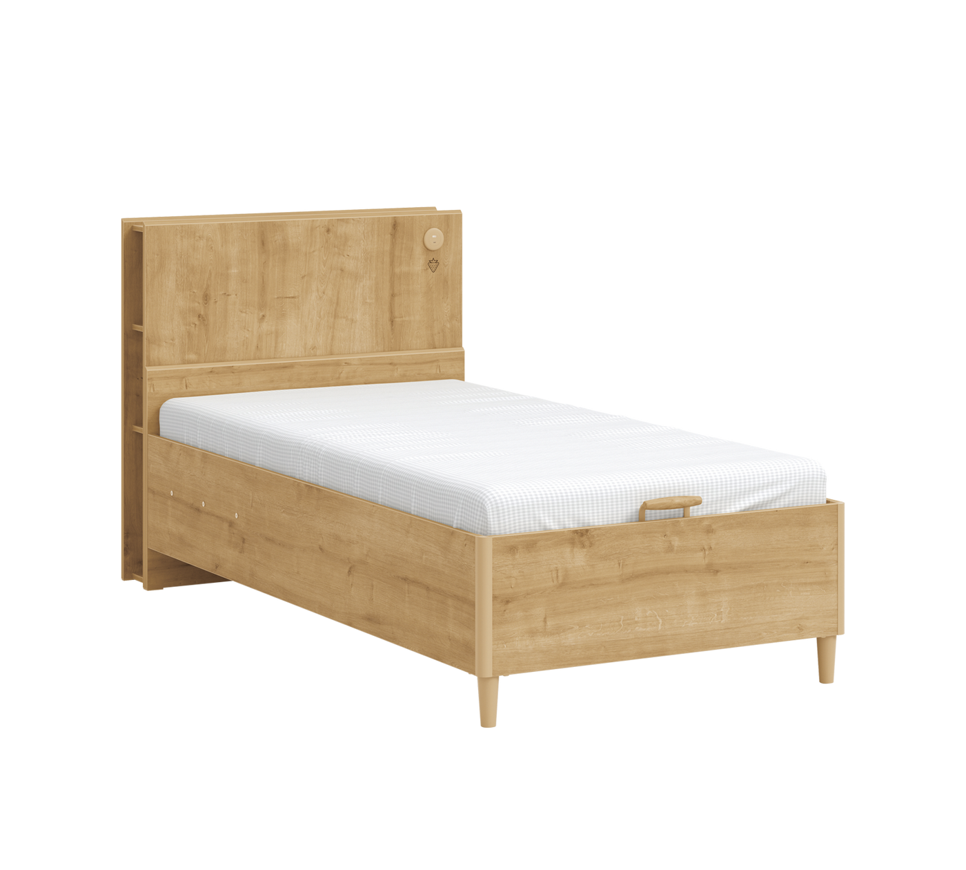 Mocha Headless Bed With Base (100x200 cm)