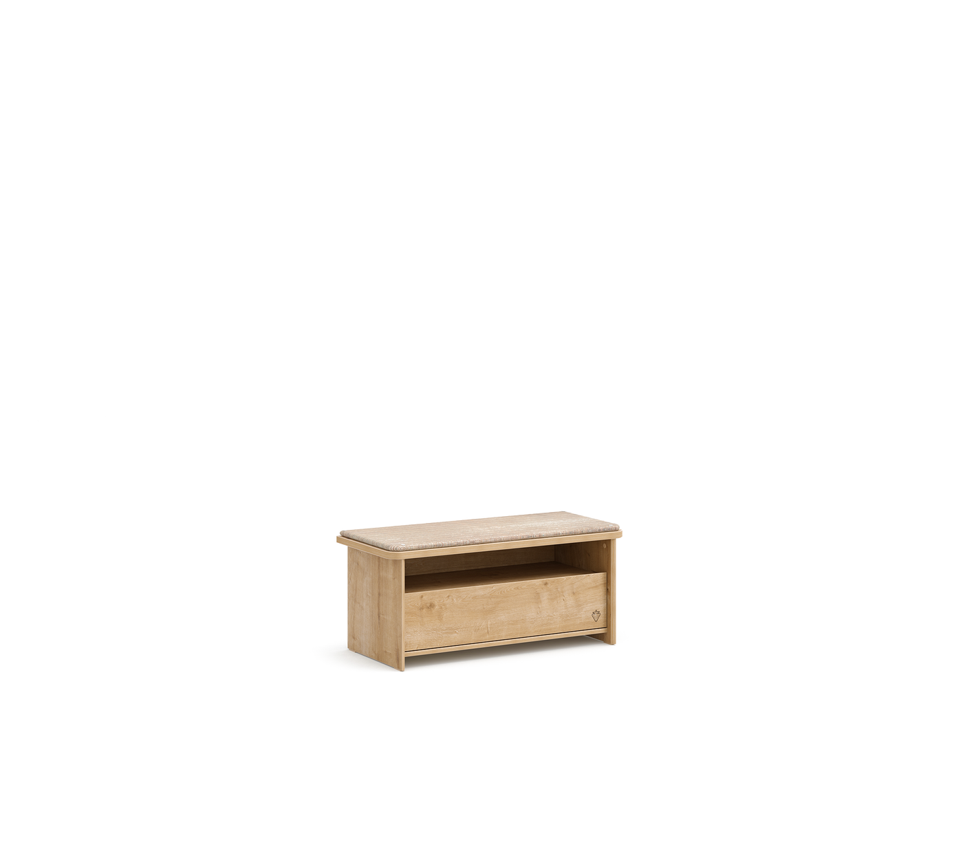 Mocha Ottoman With Drawer