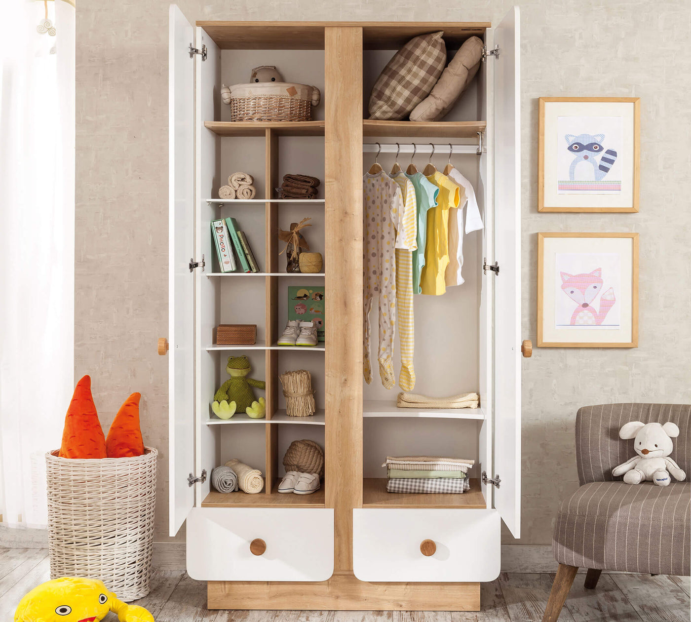 Natura Baby 2 Doors Wardrobe