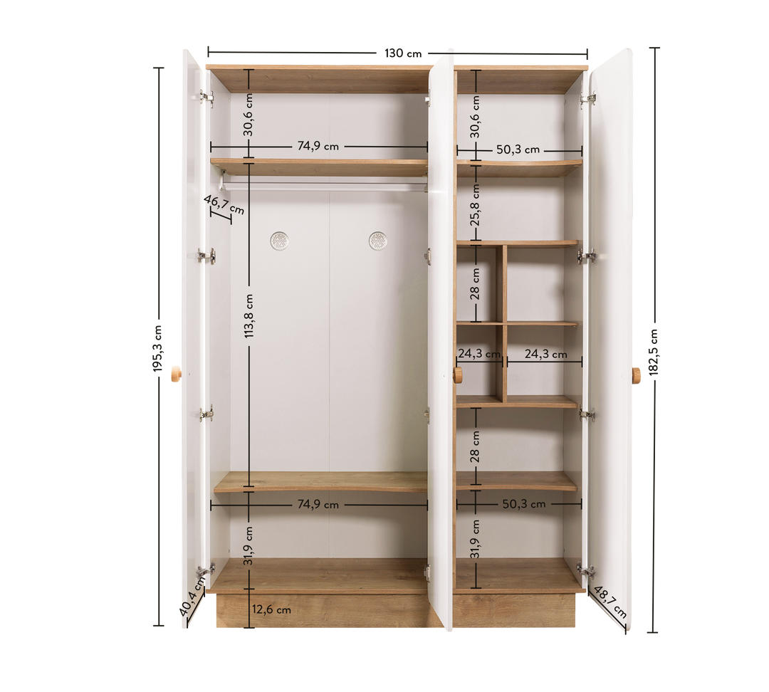 nabe190 22枚セット Natura Baby 3 Doors Wardrobe – Cilek World