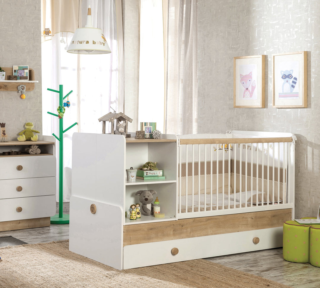 Natura Baby Sl Convertible Baby Bed (With Parent Bed)(80x180 cm