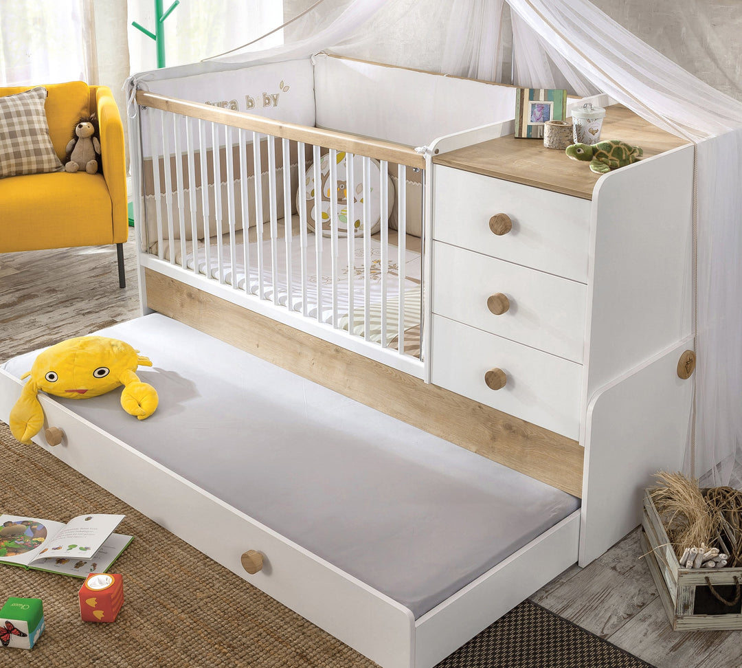 Natura Baby Sl Convertible Baby Bed (With Parent Bed)(80x180 cm