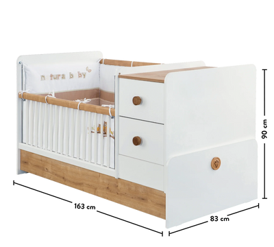 Natura Baby St سرير - أطفال صغار قابل للتكبير (75x160 سم)