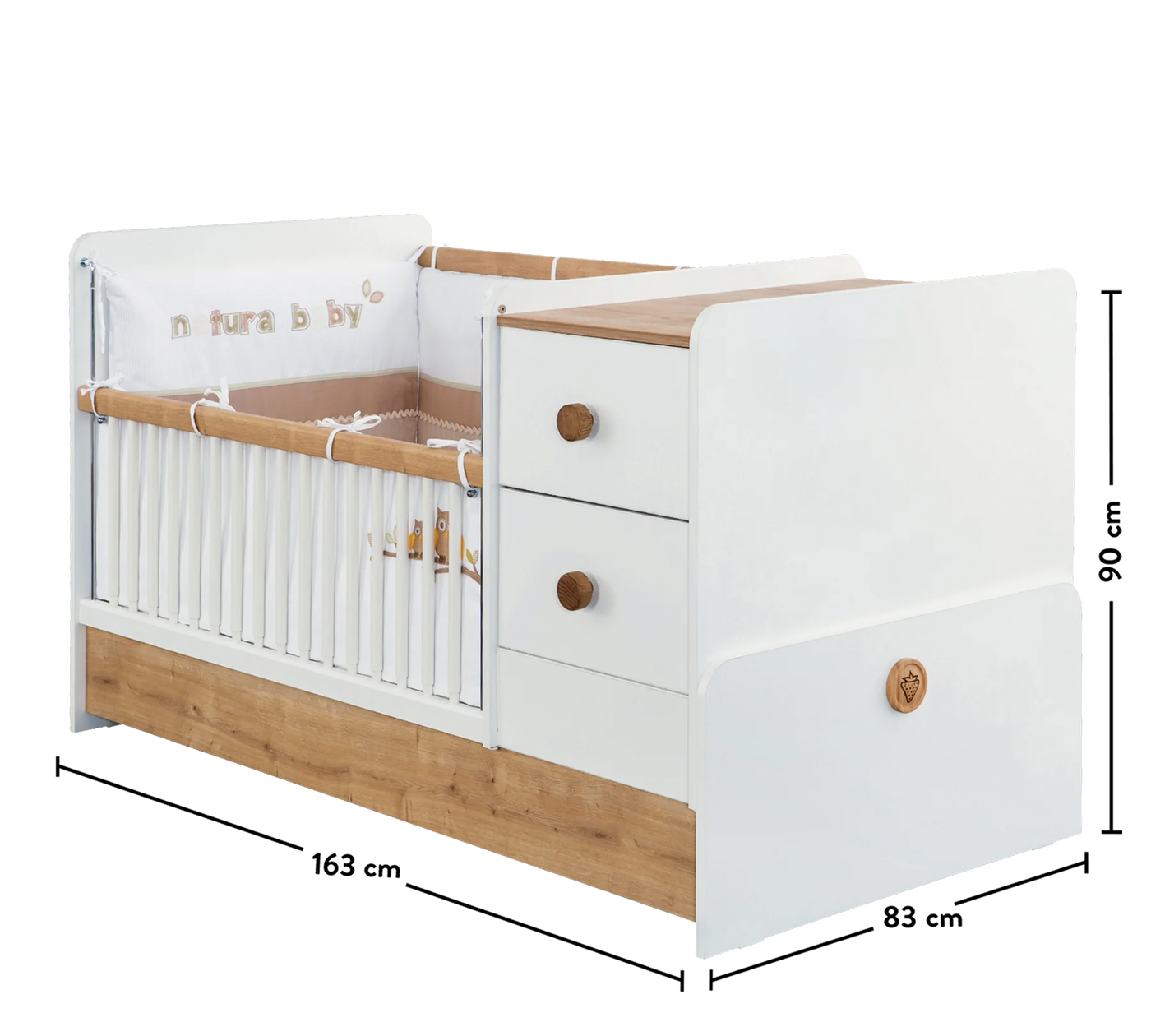 Natura Baby St Convertible Baby Bed (75x160 cm)