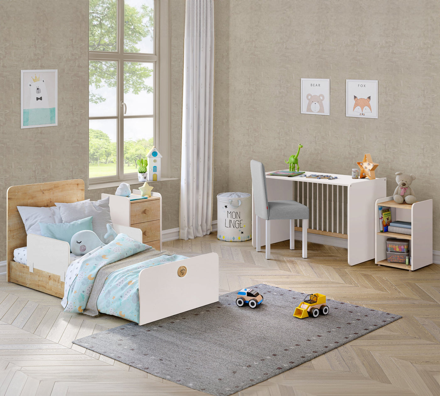 Natura Baby Swinging-Convertible Baby Bed (70x115-70x160 cm)