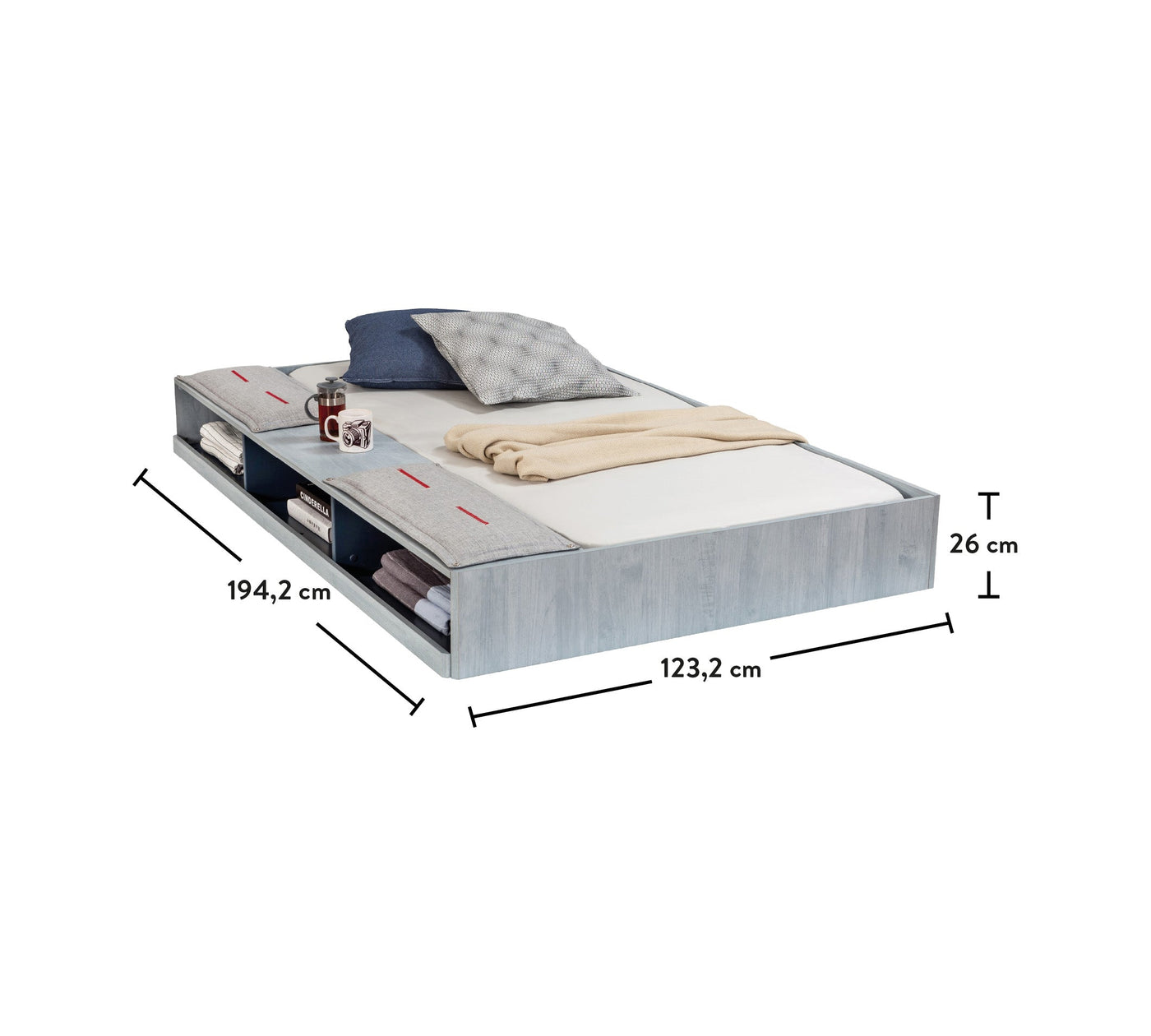 Trio Pull-out Bed With Partitions (90x190 cm)