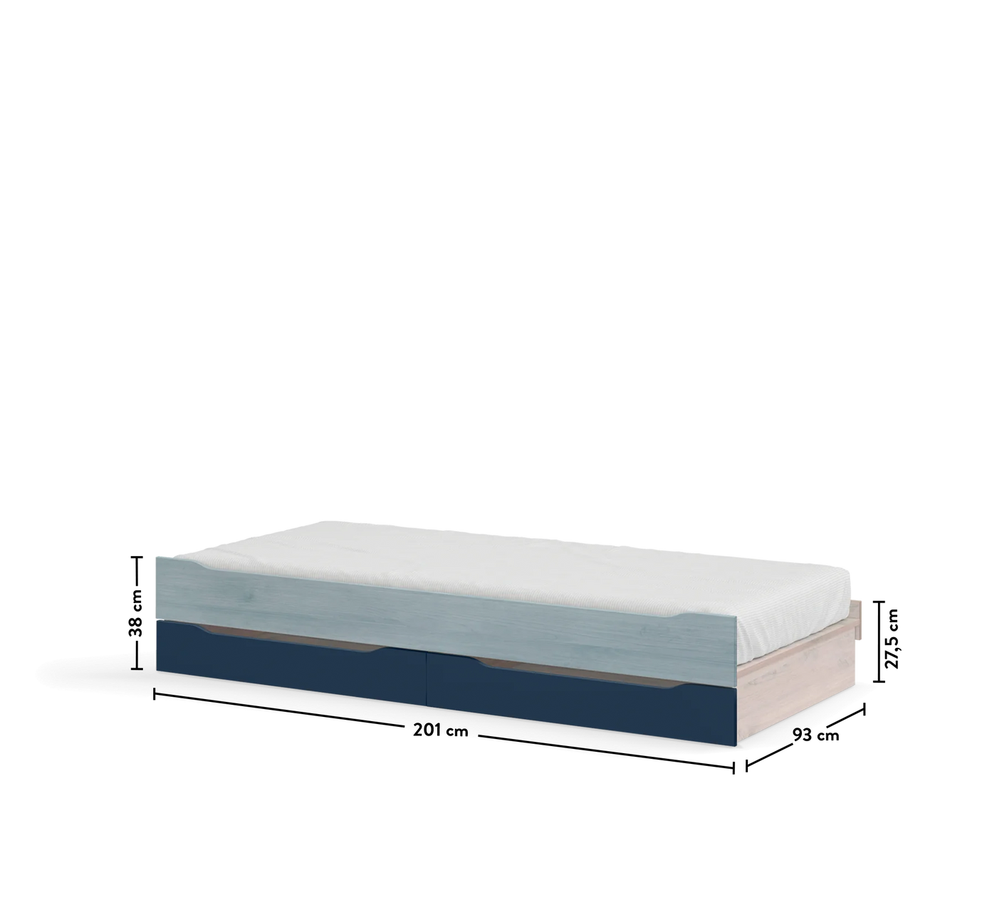 Trio Studio Pull-out Bed With Drawer (90x200 cm)