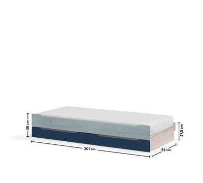 Trio Studio Pull-out Bed With Drawer (90x200 cm)