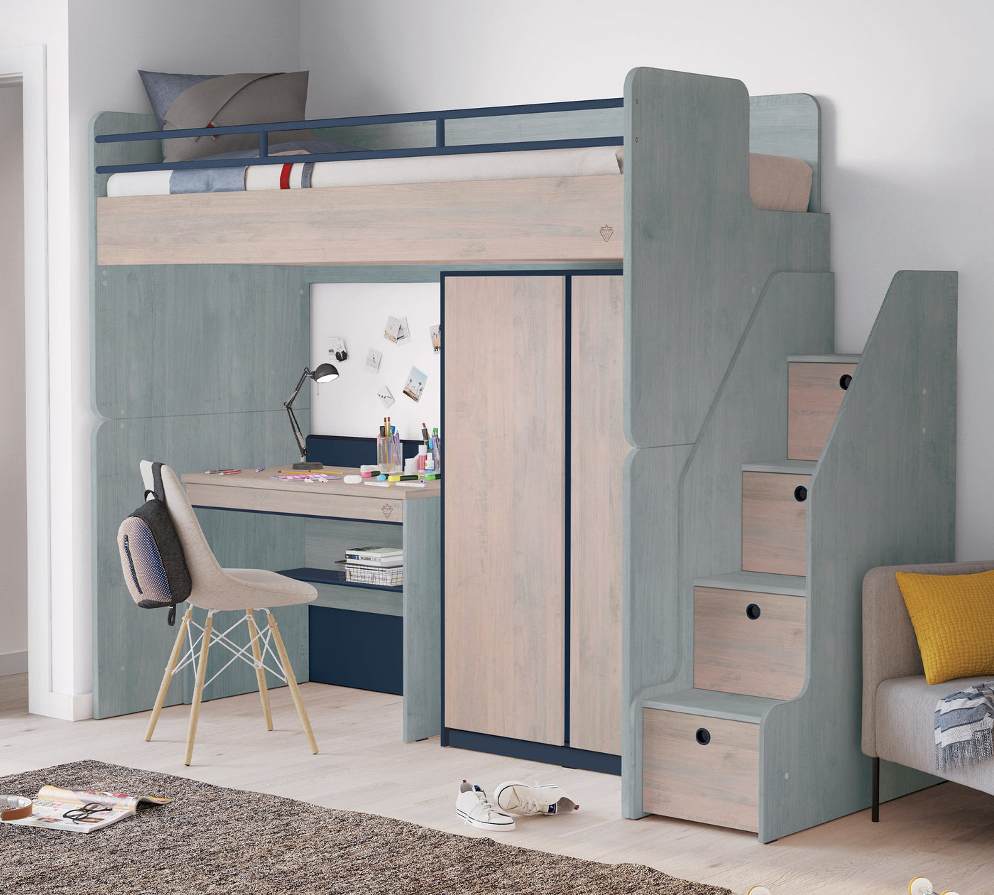 Trio Studio Staircase With Cabinet