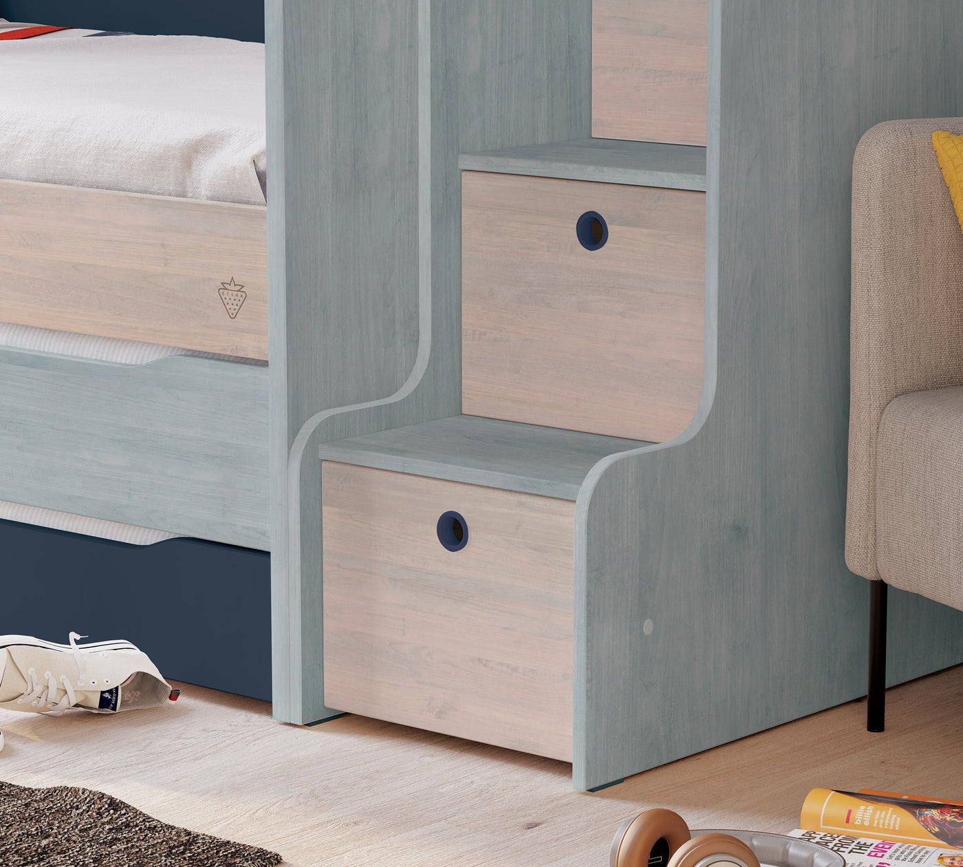 Trio Studio Staircase With Cabinet
