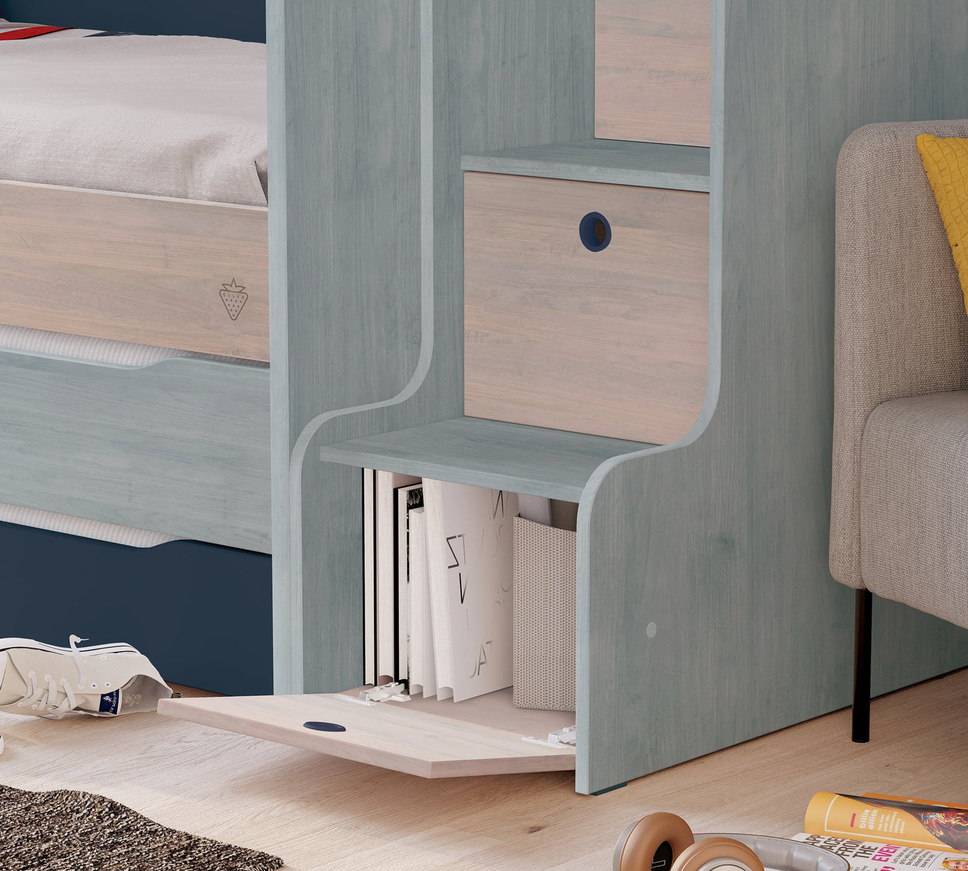 Trio Studio Staircase With Cabinet