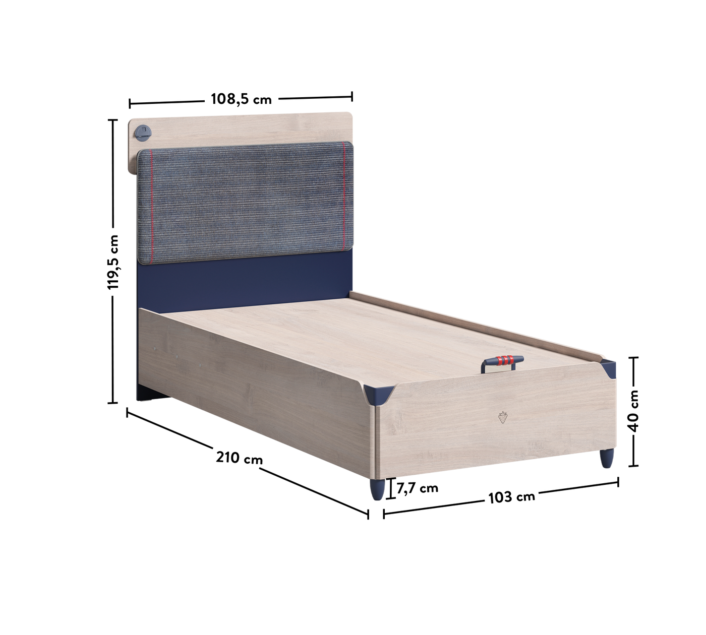 Trio Line Bed With Base