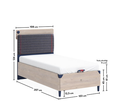 Trio Line Bed With Base