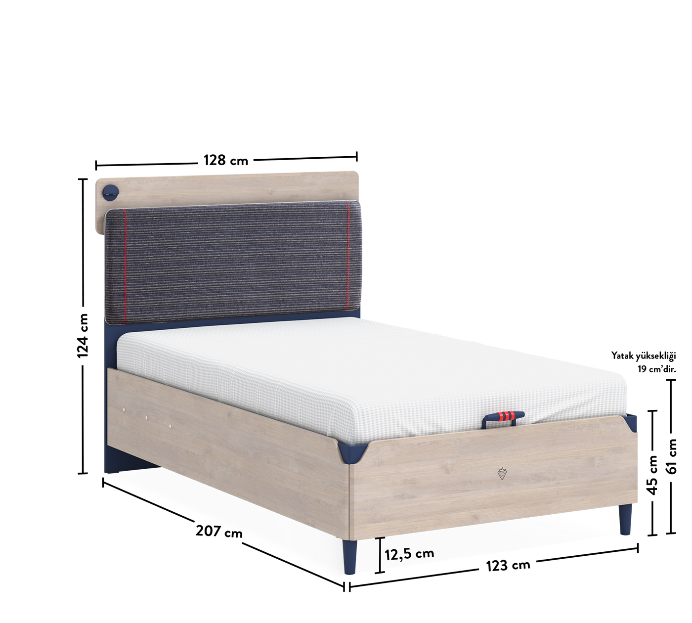 Trio Line Bed With Base