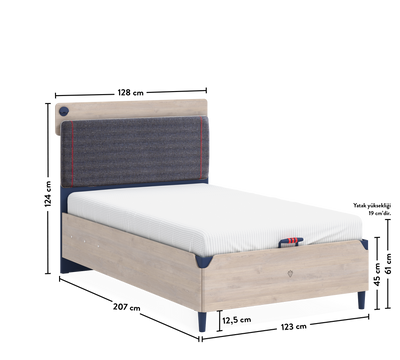 Trio Line Bed With Base