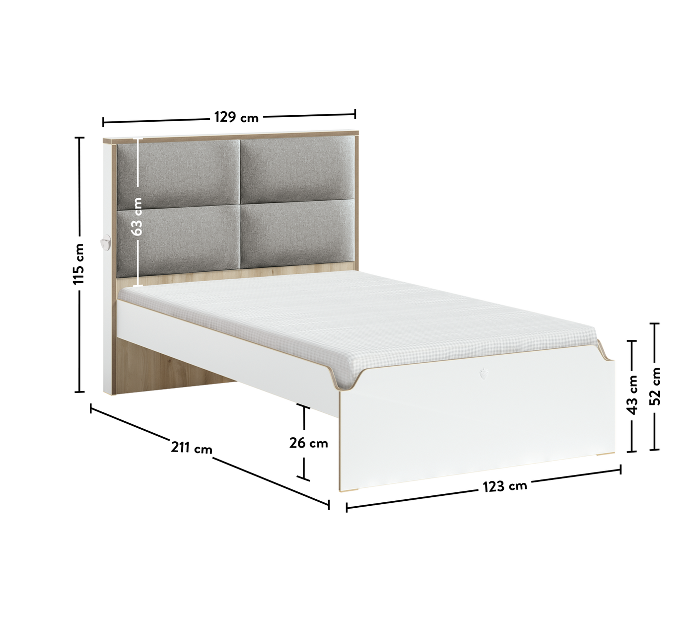 Modera Fabric Headed Bed